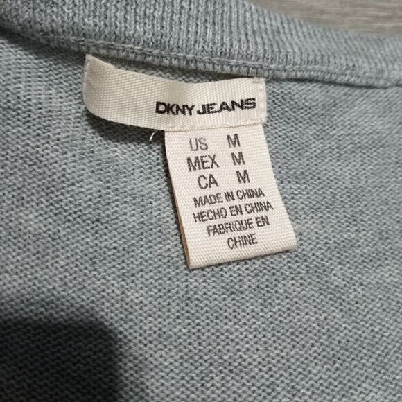 DKNY knit dress with beads on the chest midi dress size Medium - Picture 4 of 10